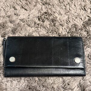 All Saints Black Leather Wallet